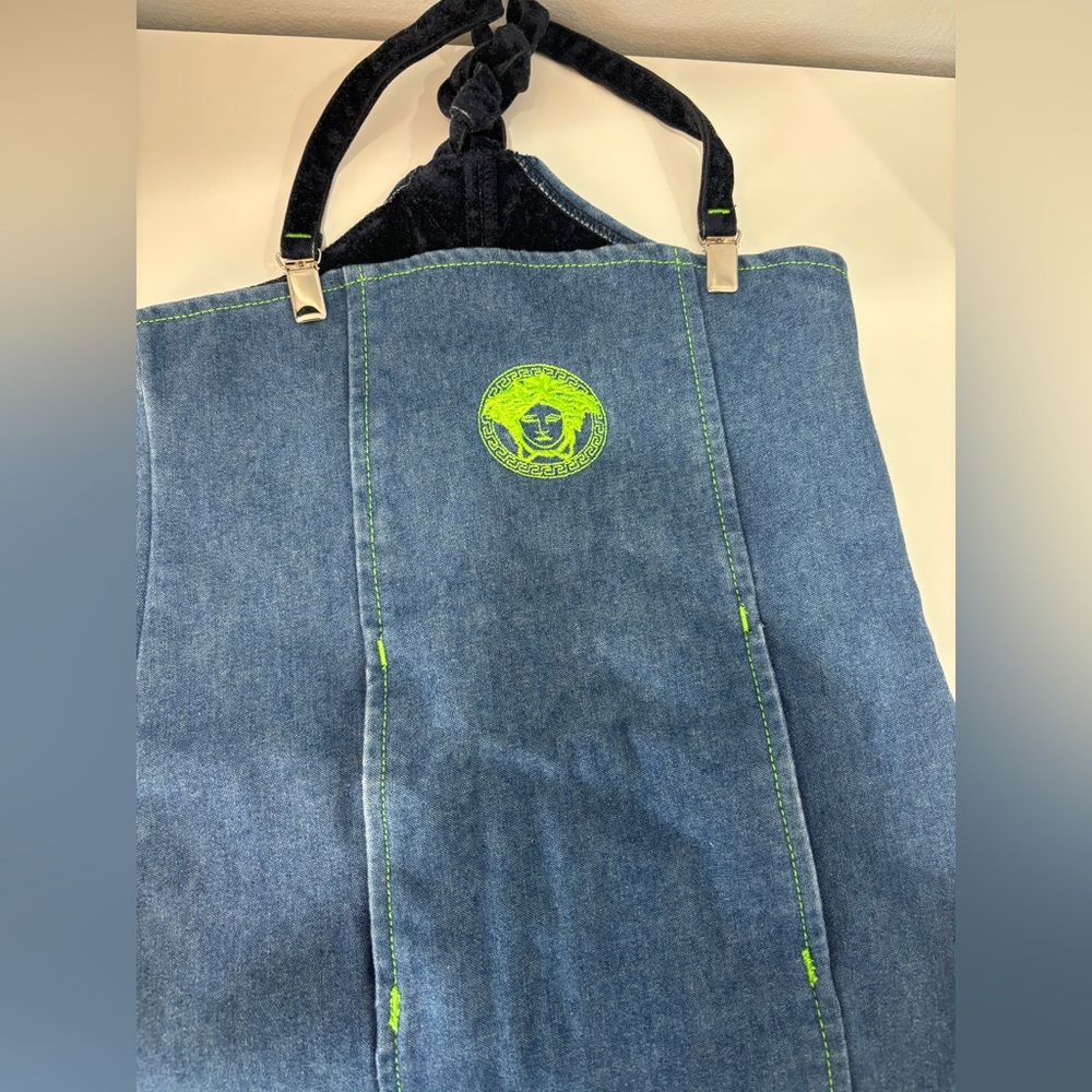 Versace Kids Casual Dress - Blue and Neon Green